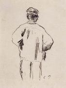 Camille Pissarro Rear View for a man in a smock Sweden oil painting artist